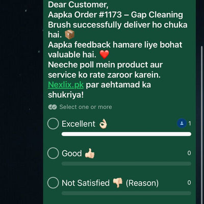 WhatsApp review from Rashida Nawaz