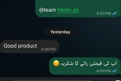 WhatsApp review from Neelam Iftikhar