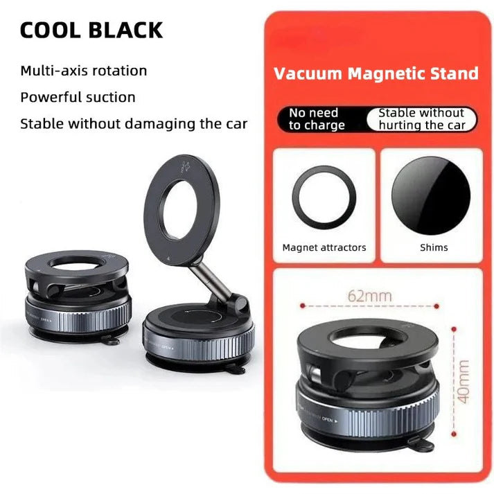 Car Phone Holder | 360° Magnetic With Strong Suction Base