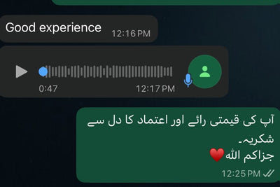WhatsApp review from Rehana Zaka