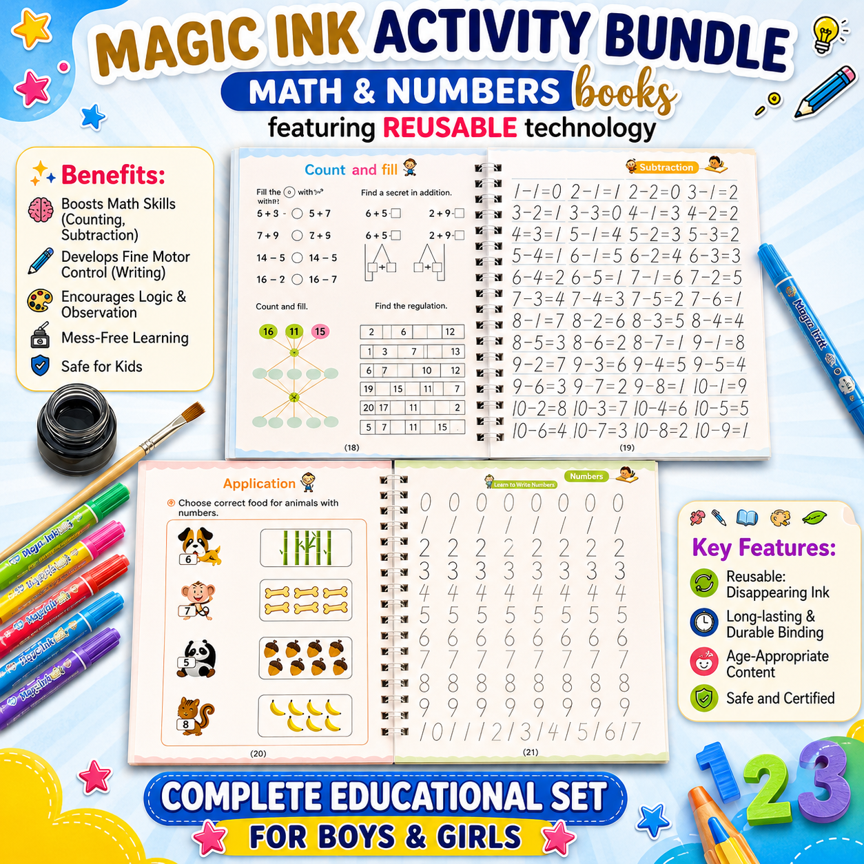 4 Sank Magic Reusable Books | Improve your Child's Handwriting