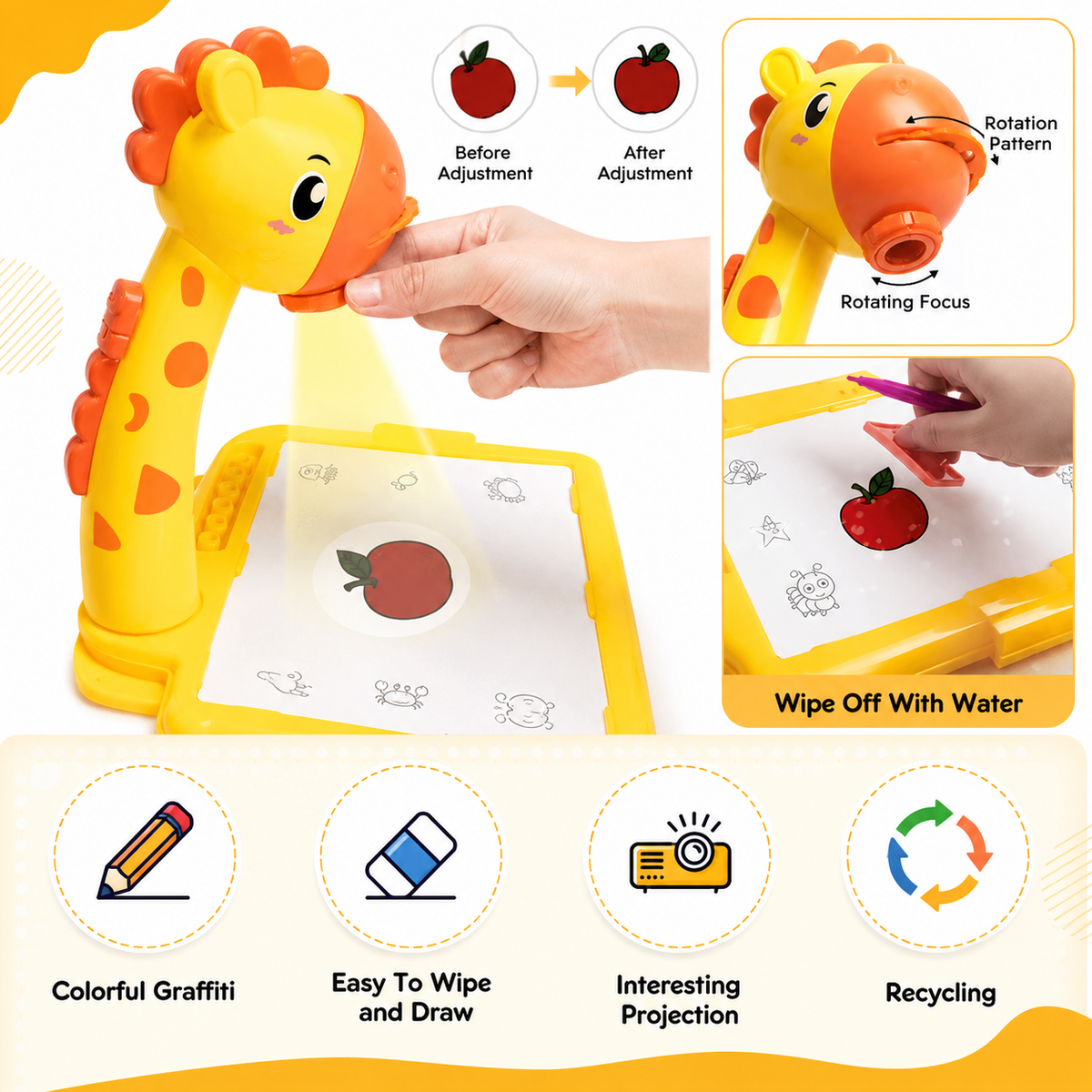 Giraffe Projection Drawing Table for Kids | Creative Learning Toy