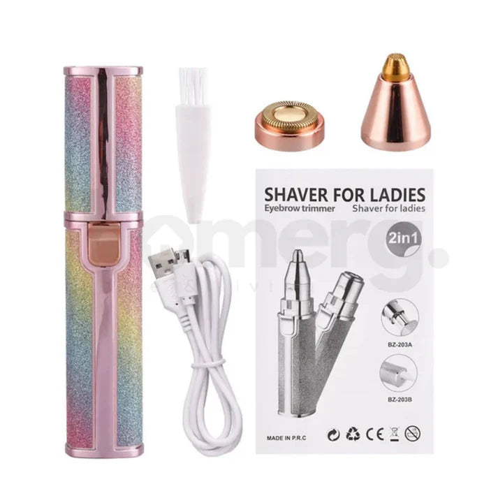 2 in 1 Electric Eyebrow Trimmer | Compact & Rechargeable