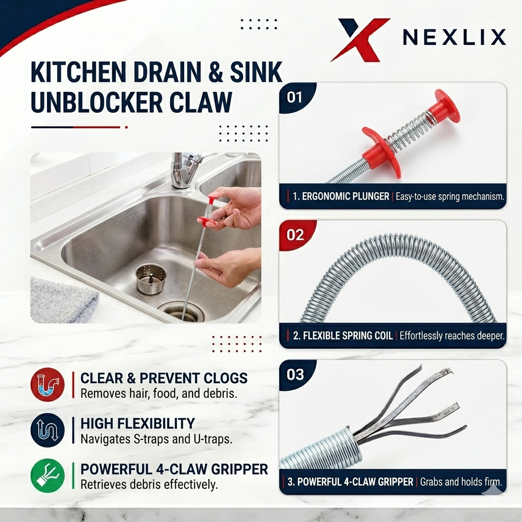 Drain Cleaner | Spring Pipe for Clog Removing