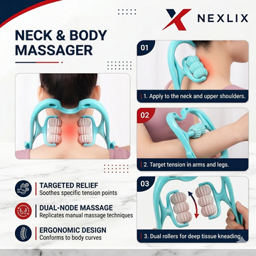 Neck & Spine Massager | Multifunctional Manual Massage Tool