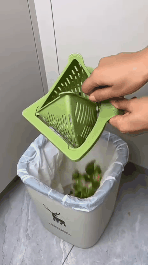 Magnetic Drainage & Filter Basket | Triangular Kitchen Sink Strainer | Punch-Free Installation