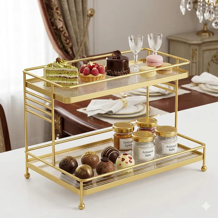 Luxury | Gold Cosmetic Organizer Rack