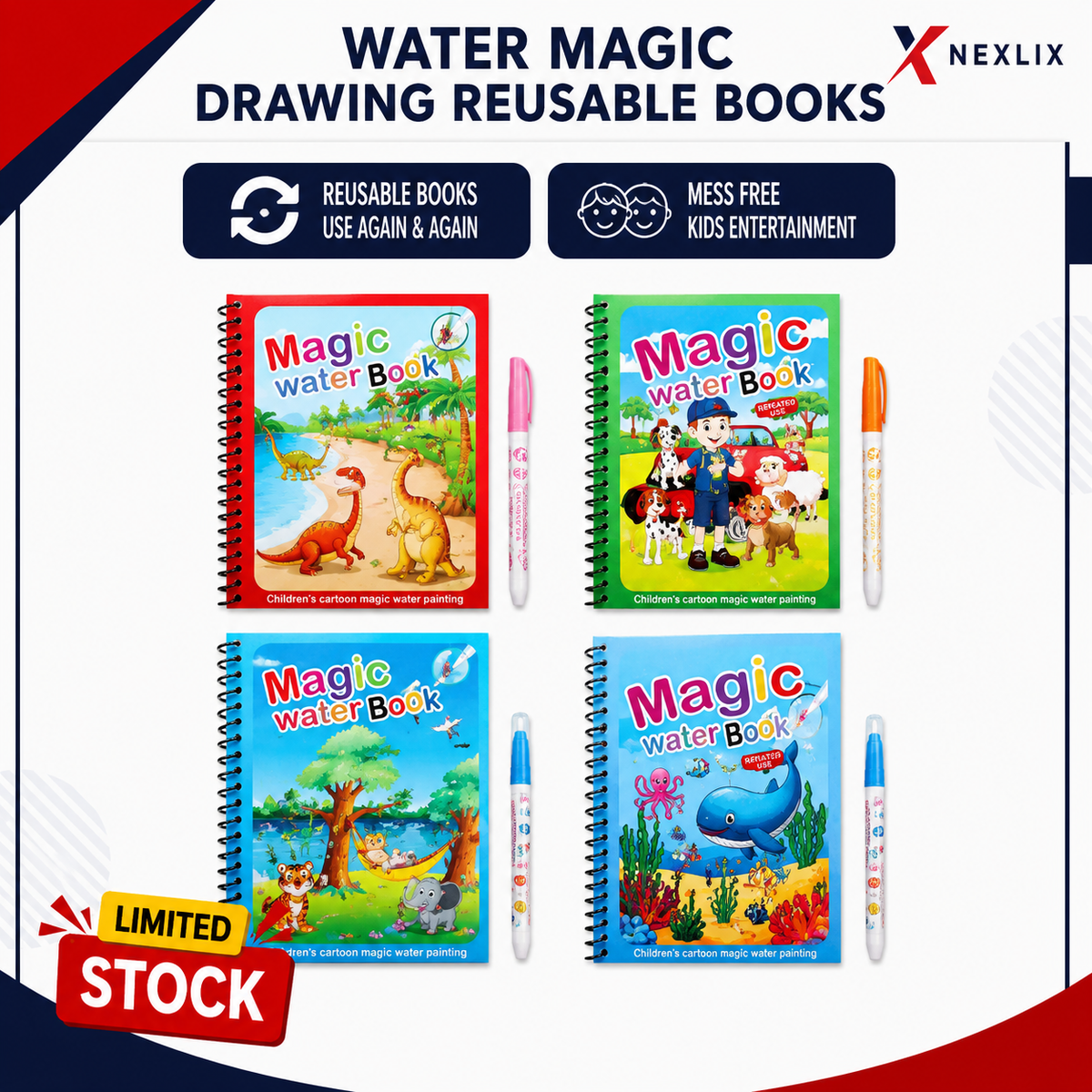 Water Magic Drawing Books | Mess Free Entertainment