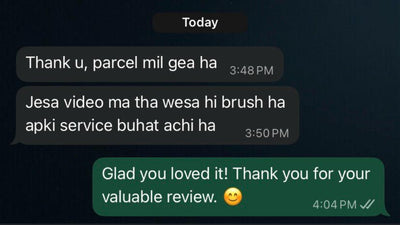 WhatsApp review from Fahad Siddique